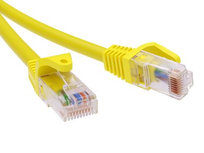 Патч-корд неэкранированный CAT6 U/UTP 4х2, LSZH, желтый, 1.5м