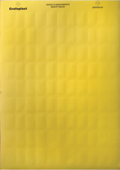 Табличка маркировочная, полиэстер 278х210мм. желтая