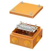 Коробка стальная FS с кабельными вводами и клеммниками,IP55,150х150х80мм,6р, 450V,6A, 4мм.кв.