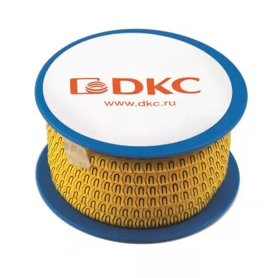 DKC - Колечко маркировочное /,  2.5-5 мм. черное на желтом