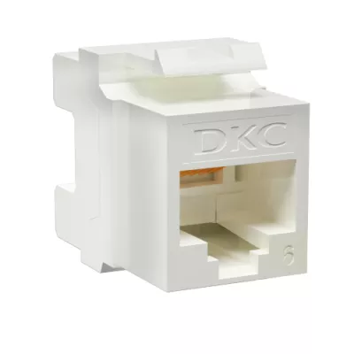 DKC - Модуль Keystone RJ45 CAT6 не экранированный 180град. бел. DKC RNK6U180WH