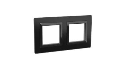 DKC - Рамка из натурального стекла, "Avanti", черная, 4 модуля