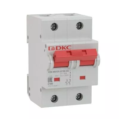 DKC - Выключатель автоматический модульный 2п C 100А 20кА MD125 YON MD125-2C100