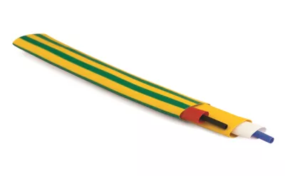 DKC - Термоусаживаемая самозатухающая трубка в рулоне 9/3 мм желто-зеленый 3:1