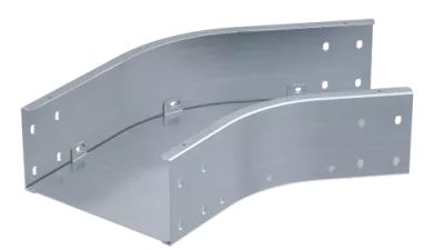 DKC - Угол горизонтальный 45 градусов 80х450, 0,8 мм, INOX304 в комплекте с крепежными элементами и соединительными пластинами,необходимыми для монтажа