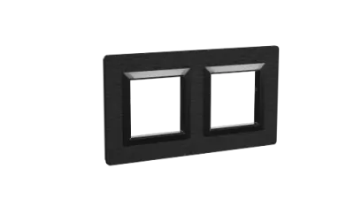 DKC - Рамка из алюминия, "Avanti", черная, 4 модуля