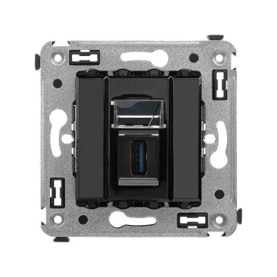 DKC - Розетка USB 3.0 1-м СП Avanti "Черный квадрат" тип А-А DKC 4402303