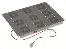 Вентиляторный модуль 19", 9 вент. с термостатом RAL 9005