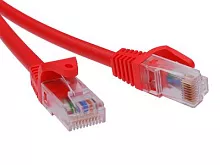 Патч-корд неэкранированный CAT5E U/UTP 4х2, LSZH, красный, 1.5м