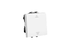 Выключатель одноклавишный модульный, "Avanti", "Белое облако", 2 модуля