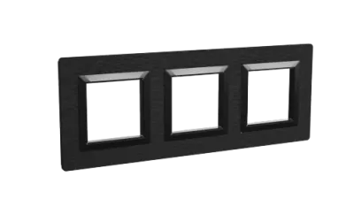DKC - Рамка из алюминия, "Avanti", черная, 6 модулей