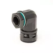 Монтажный комплект муфта 90 грд. труба-коробка DN 23 мм, М25х1,5, полиамид, цвет черный