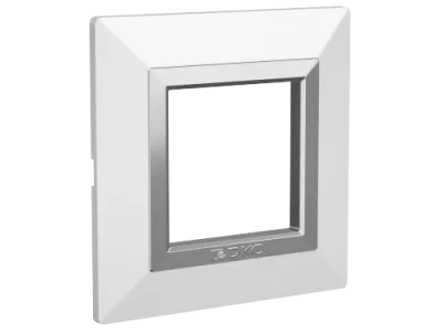DKC - Рамка из металла, "Avanti", белая, 2 модуля