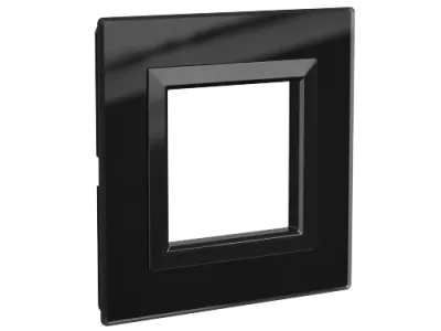 DKC - Рамка из натурального стекла, "Avanti", черная, 2 модуля