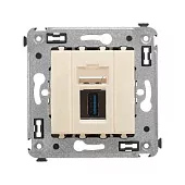 Розетка USB 3.0 1-м СП Avanti "Ванильная дымка" тип А-А DKC 4405303
