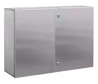 Навесной шкаф CE из нержавеющей стали (AISI 304), двухдверный, 800 x 1000 x 200мм, с фланцем