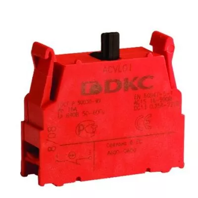 DKC - Контактный блок с клеммными  зажимами под винт, нормально-замкнутый