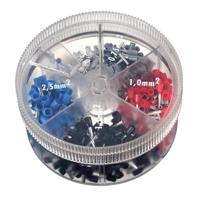 DKC - Контейнер двойных наконечников-гильз с изолир.фланцем 0,75-2,50 кв.мм (1 упаковка - 200 шт)