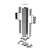 Алюминиевая колонна 0,71 м, цвет светло-серебристый металлик
