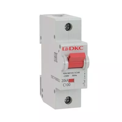DKC - Выключатель автоматический модульный 1п D 80А 20кА MD125 YON MD125-1D80