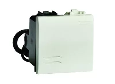 DKC - Выключатель типа кнопка с подсветкой, белый, 2мод.