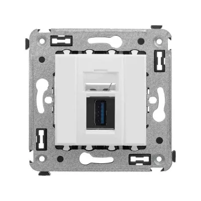 DKC - Розетка USB 3.0 1-м СП Avanti "Белое облако" тип А-А DKC 4400303
