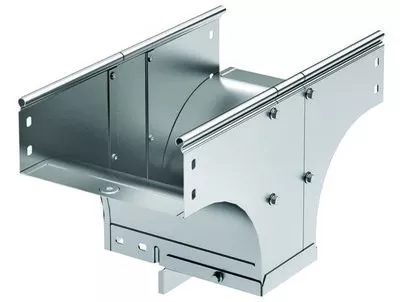 DKC - Ответвитель TDSR Т-обр. вертикальный переходник 100/80 в комплекте скрепежными элементами и соединительными пластинами, необходимыми длямонтажа, цинк-ламельный