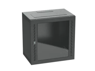 DKC - Навесной IT корпус 19" 16U (800х600х400) дверь стекло RAL9005