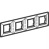 Рамка на 2+2+2+2 модуля (четырехместная), слоновая кость, RAL9001