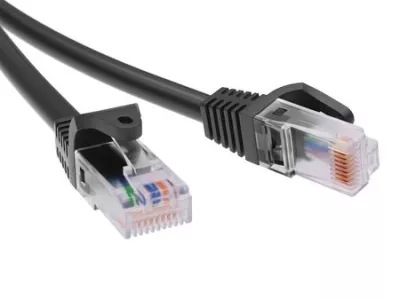 DKC - Патч-корд неэкранированный CAT5E U/UTP 4х2, LSZH, черный, 5.0м