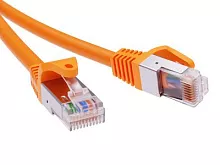 Патч-корд экранированный CAT6A F/UTP 4х2, LSZH, оранжевый, 1.0м