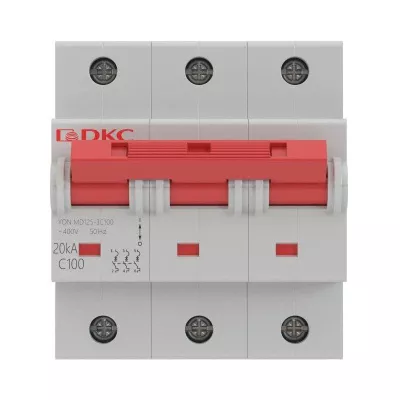 DKC - Выключатель автоматический модульный 3п C 100А 20кА MD125 YON MD125-3C100