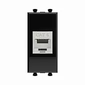Розетка компьютерная 1мод. Avanti "Черный квадрат" RJ45 модульная кат.6 экранир. DKC 4402791