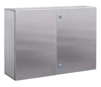 DKC - Навесной шкаф CE из нержавеющей стали (AISI 316), двухдверный, 1000 x 1000 x 300мм, с фланцем
