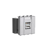 USB зарядное устройство модульное,  "Avanti", "Закаленная сталь", 2модуля