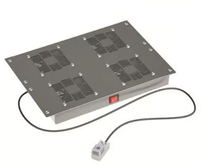 DKC - Вентиляторный модуль 19", 4 вент. с термостатом RAL 9005