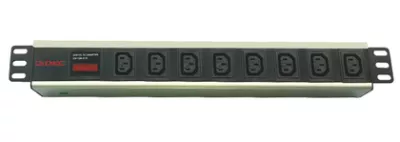 DKC - БРП 19" 10A с индикацией Вых: 8хC13, Вх:C14X2м