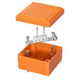 Коробка пластиковая FS с гладкими стенками и клеммниками, IP56,100х100х50мм, 4р, 450V,6A, 4мм.кв