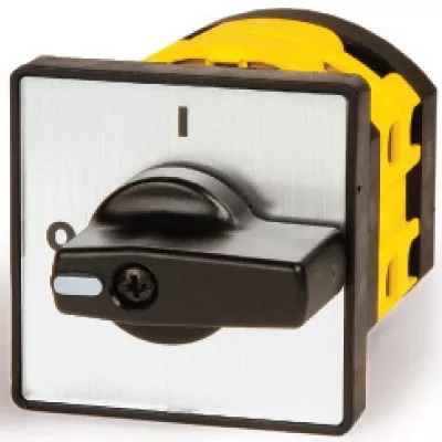 DKC - Серебр.площадка и черн.ручка, 48х48, отв. 22 мм