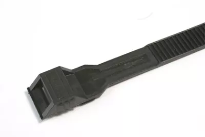 DKC - Хомут P6.6 с плоским замком, черный, 9х200