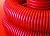 Двустенная труба ПНД гибкая для кабельной канализации д.50мм с протяжкой, SN13, в бухте 150м, цвет красный