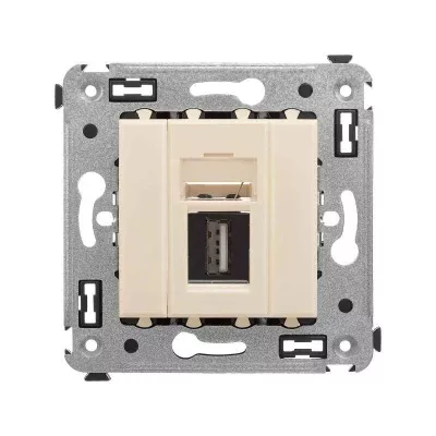 DKC - Розетка USB 2.0 1-м СП Avanti "Ванильная дымка" тип А-А DKC 4405403
