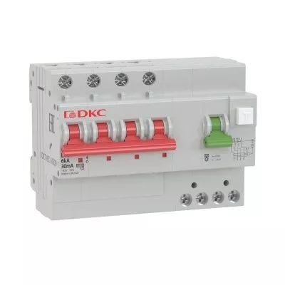 DKC - Выключатель автоматический дифференциального тока 4п C 6А 30мА 6кА тип A MDV63 YON MDV63-42C6-A