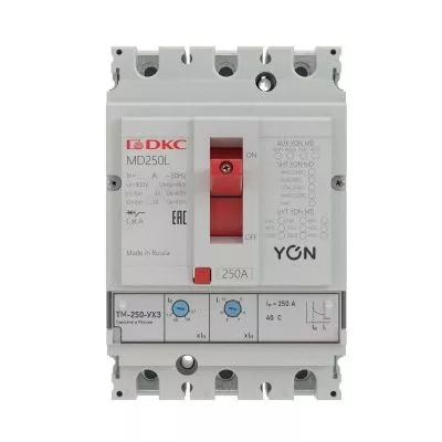 DKC - Выключатель автоматический 3п 20А 40кА Ir 0.7…1xIn YON MD250N-TM020