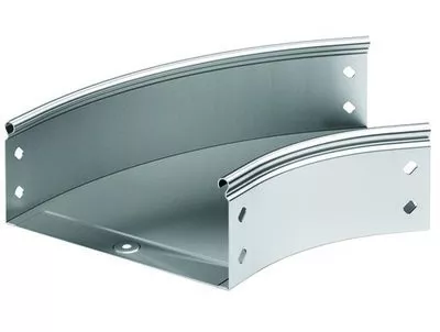 DKC - Угол CPO 45 горизонтальный 45° 500х100 в комплекте с крепежнымиэлементами и соединительными пластинами, необходимыми для монтажа, цинк-ламельный