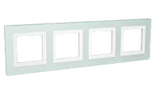 Рамка из натурального стекла, "Avanti", светло-зеленая, 8 модулей