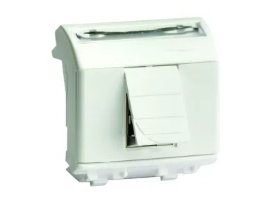 DKC - Ком.роз. RJ45 кат.6 экран., 8P8C, Brava, слон.кость, 2мод