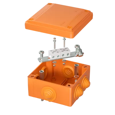 DKC - Коробка пластиковая FS с кабельными вводами и клеммниками, IP55,100х100х50мм, 4р, 450V,6A, 4мм.кв