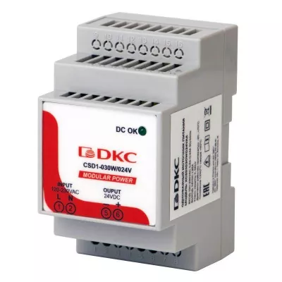 DKC - Источник питания "MODULAR POWER" 1ф 30Вт 4-2А 12(5-15)В DKC XCSD1030W012VAA