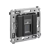 Розетка USB 3.0 1-м СП Avanti "Черный матовый" тип А-А DKC 4412303